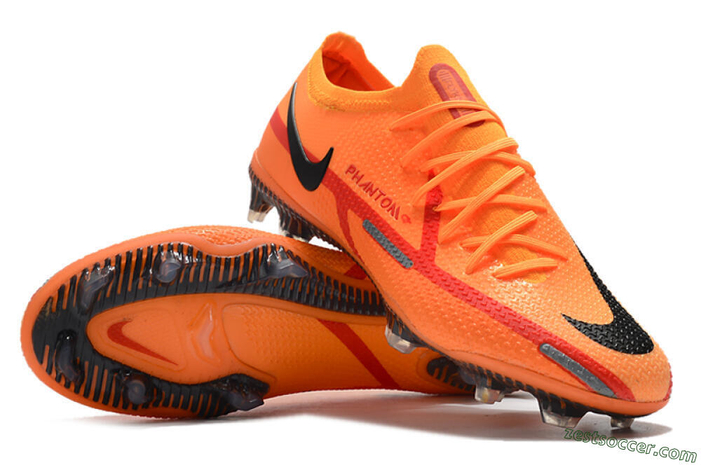 Nike Phantom GT 2 Elite FG Low-Tops Soccer Cleats - Orange/Black 3
