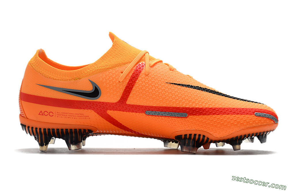 Nike Phantom GT 2 Elite FG Low-Tops Soccer Cleats - Orange/Black 7