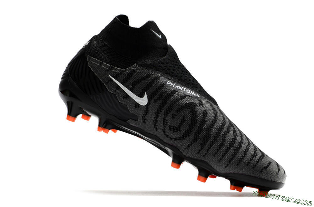 Nike Phantom GX Elite DF FG High-Tops Soccer Cleats - Black/White 4