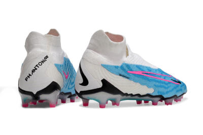 Nike Phantom GX Elite DF FG High-Tops Soccer Cleats - Blue/White/Pink