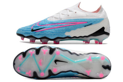 Nike Phantom GX Elite FG Low-Tops Soccer Cleats - Blue/White/Pink