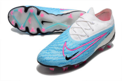 Nike Phantom GX Elite FG Low-Tops Soccer Cleats - Blue/White/Pink