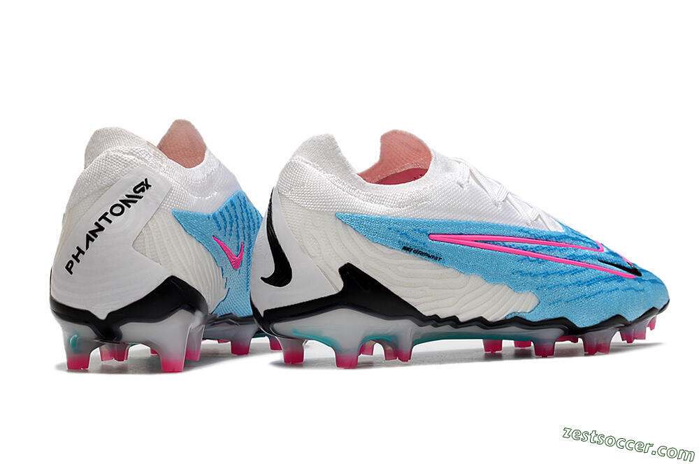 Nike Phantom GX Elite FG Low-Tops Soccer Cleats - Blue/White/Pink 6