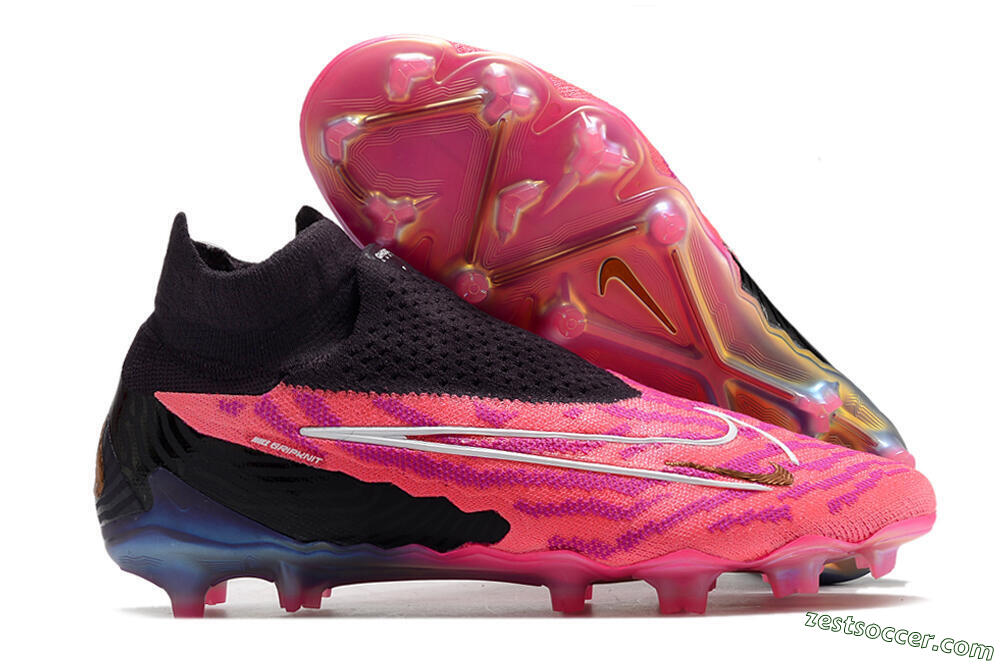 Nike Phantom GX Elite DF Link FG High-Tops Soccer Cleats - Pink/Black 0
