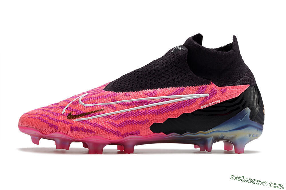 Nike Phantom GX Elite DF Link FG High-Tops Soccer Cleats - Pink/Black 2