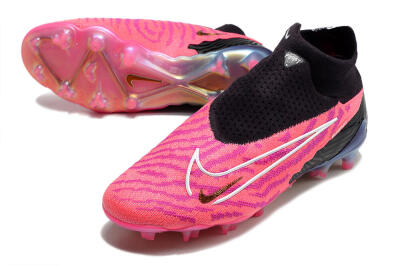 Nike Phantom GX Elite DF Link FG High-Tops Soccer Cleats - Pink/Black