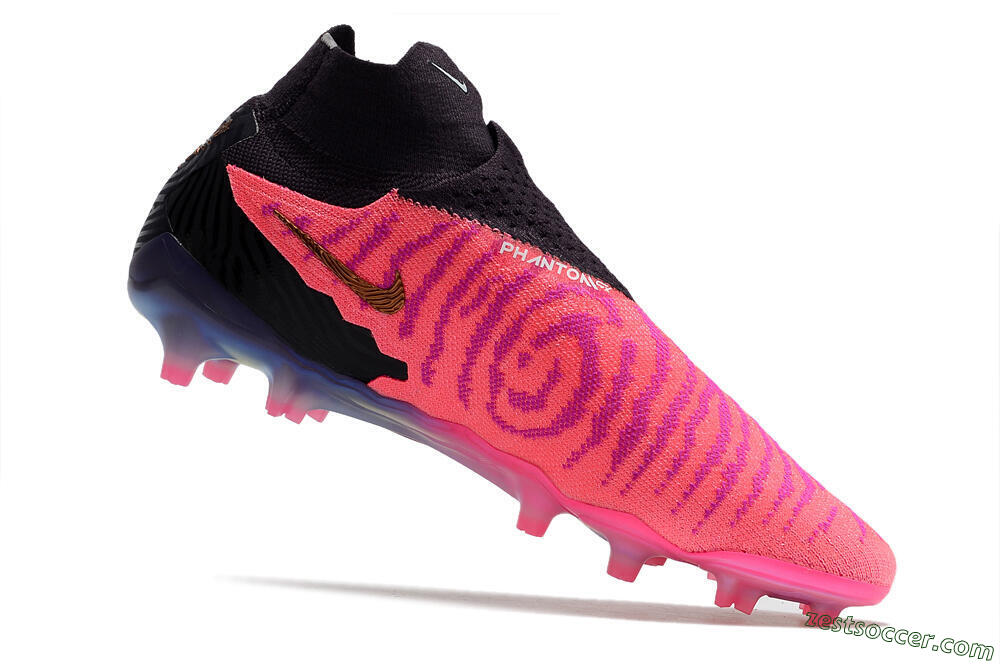 Nike Phantom GX Elite DF Link FG High-Tops Soccer Cleats - Pink/Black 4
