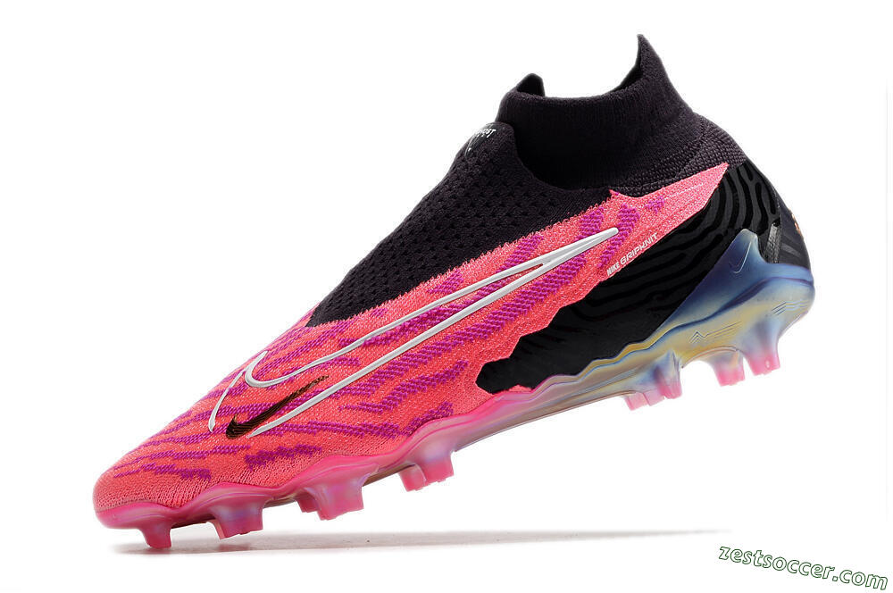 Nike Phantom GX Elite DF Link FG High-Tops Soccer Cleats - Pink/Black 5