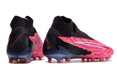 Nike Phantom GX Elite DF Link FG High-Tops Soccer Cleats - Pink/Black