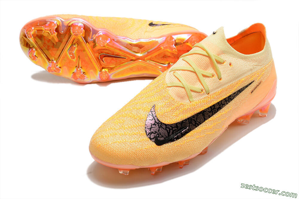 Nike Phantom GX Elite FG Low-Tops Soccer Cleats - Orange/Black 3