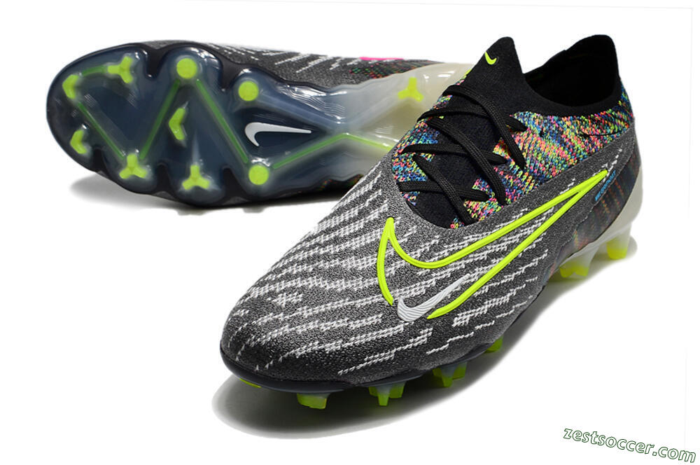 Nike Phantom GX Elite FG Low-Tops Soccer Cleats - Grey/Rainbow 3