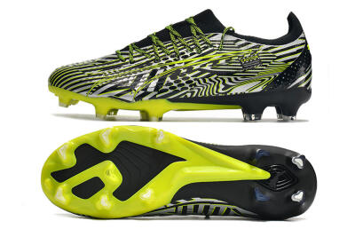 Puma Ultra Ultimate FG Low-Tops Soccer Cleats - White/Black/Green
