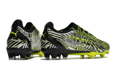 Puma Ultra Ultimate FG Low-Tops Soccer Cleats - White/Black/Green