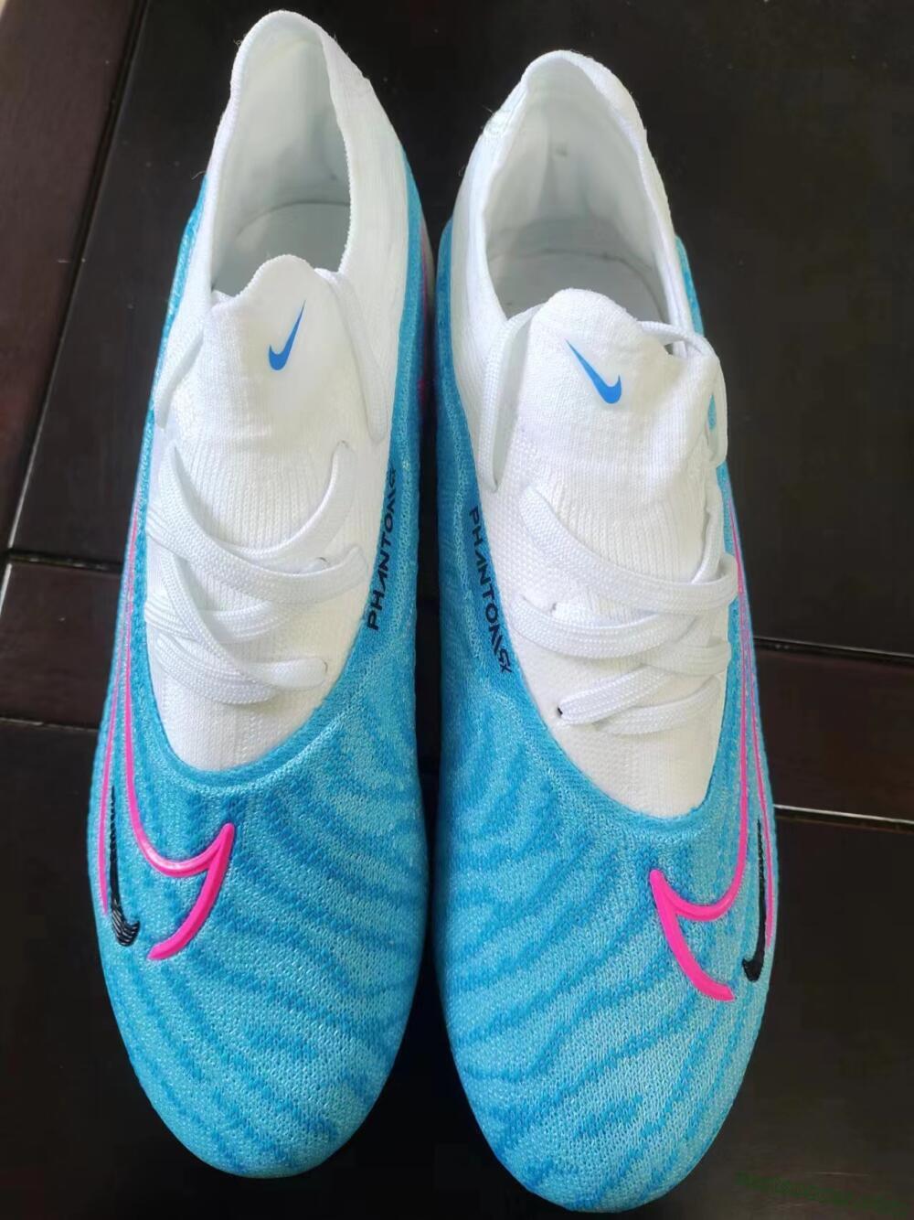 Nike Phantom GX Elite FG Low-Tops Soccer Cleats - Blue/White/Pink