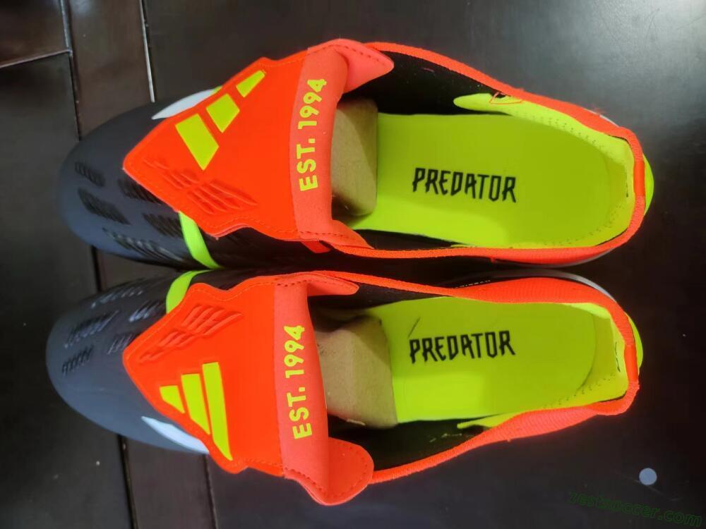 Adidas Predator Elite Foldover Tongue FG Low-Tops Soccer Cleats - Black/White/Red