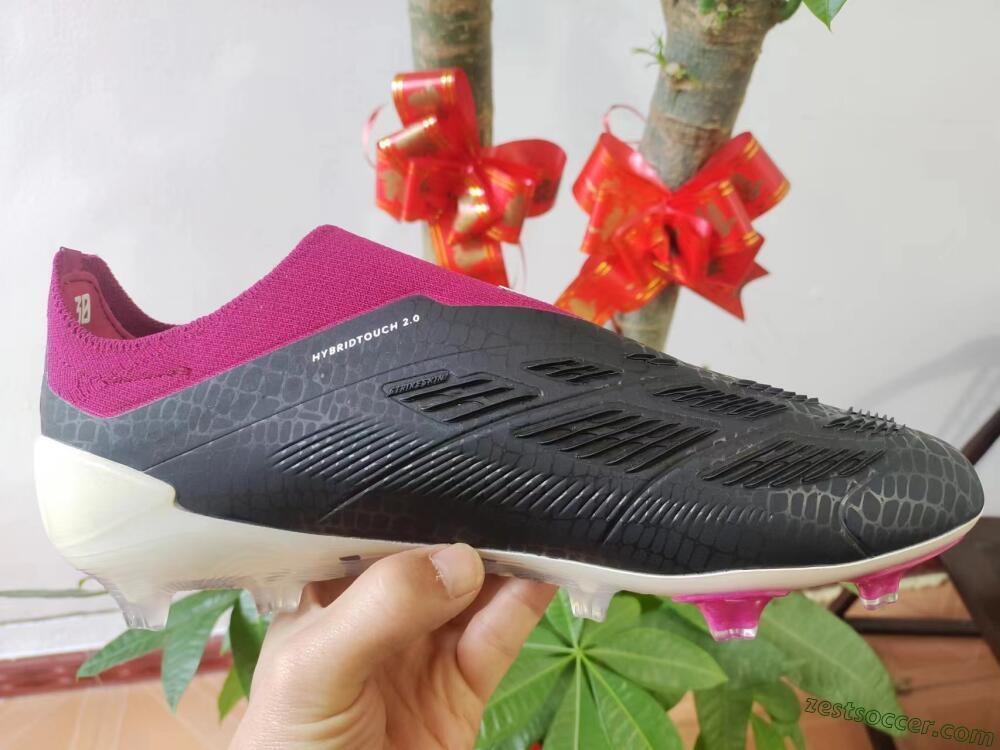Adidas Predator Accuracy+ FG Low-Tops Soccer Cleats - Black/White/Pink