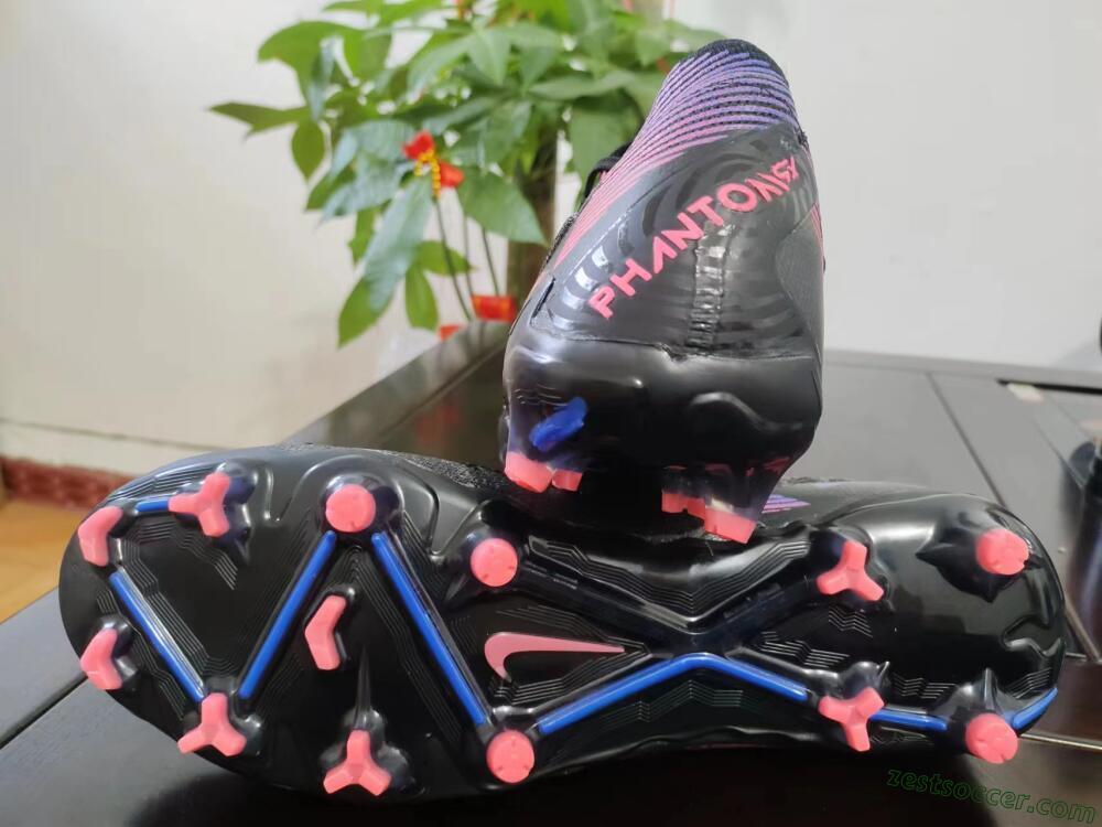 Nike Phantom GX Elite FG Low-Tops Soccer Cleats - Black/Pink/Blue