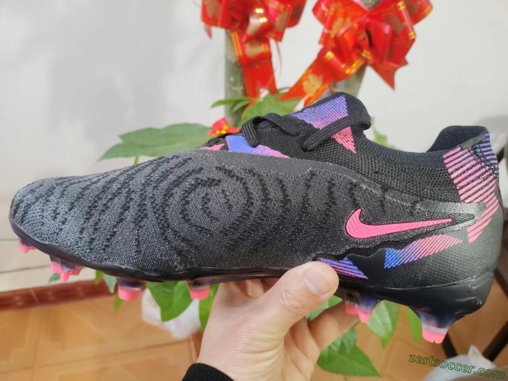 Nike Phantom GX Elite FG Low-Tops Soccer Cleats - Black/Pink/Blue