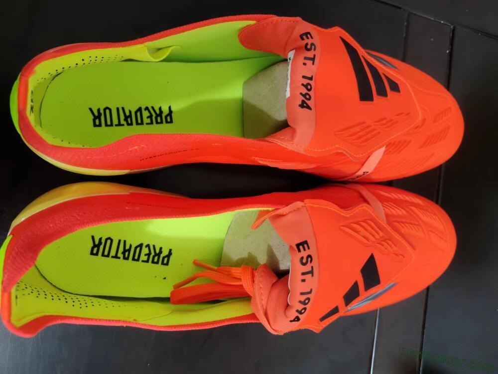 Adidas Predator Elite Foldover Tongue FG Low-Tops Soccer Cleats - Red/Black/Yellow