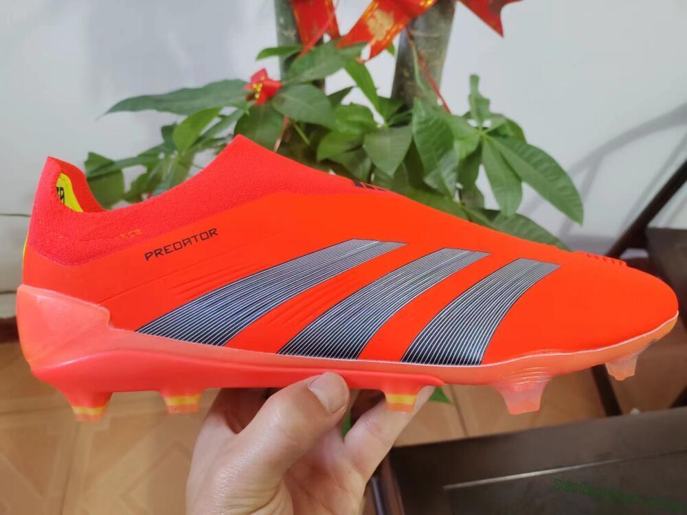 Adidas Predator Accuracy+ FG Low-Tops Soccer Cleats - Red/Black/Blue