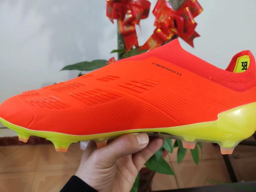 Adidas Predator Accuracy+ FG Low-Tops Soccer Cleats - Red/Black/Blue