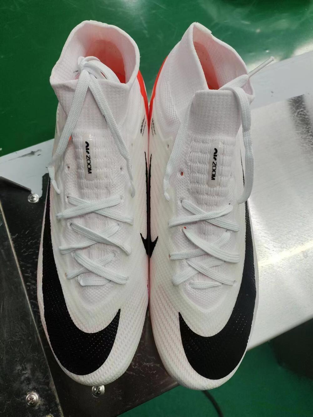 Nike Air Zoom Mercurial Superfly 9 Elite FG High-Tops Soccer Cleats - White/Black/Red