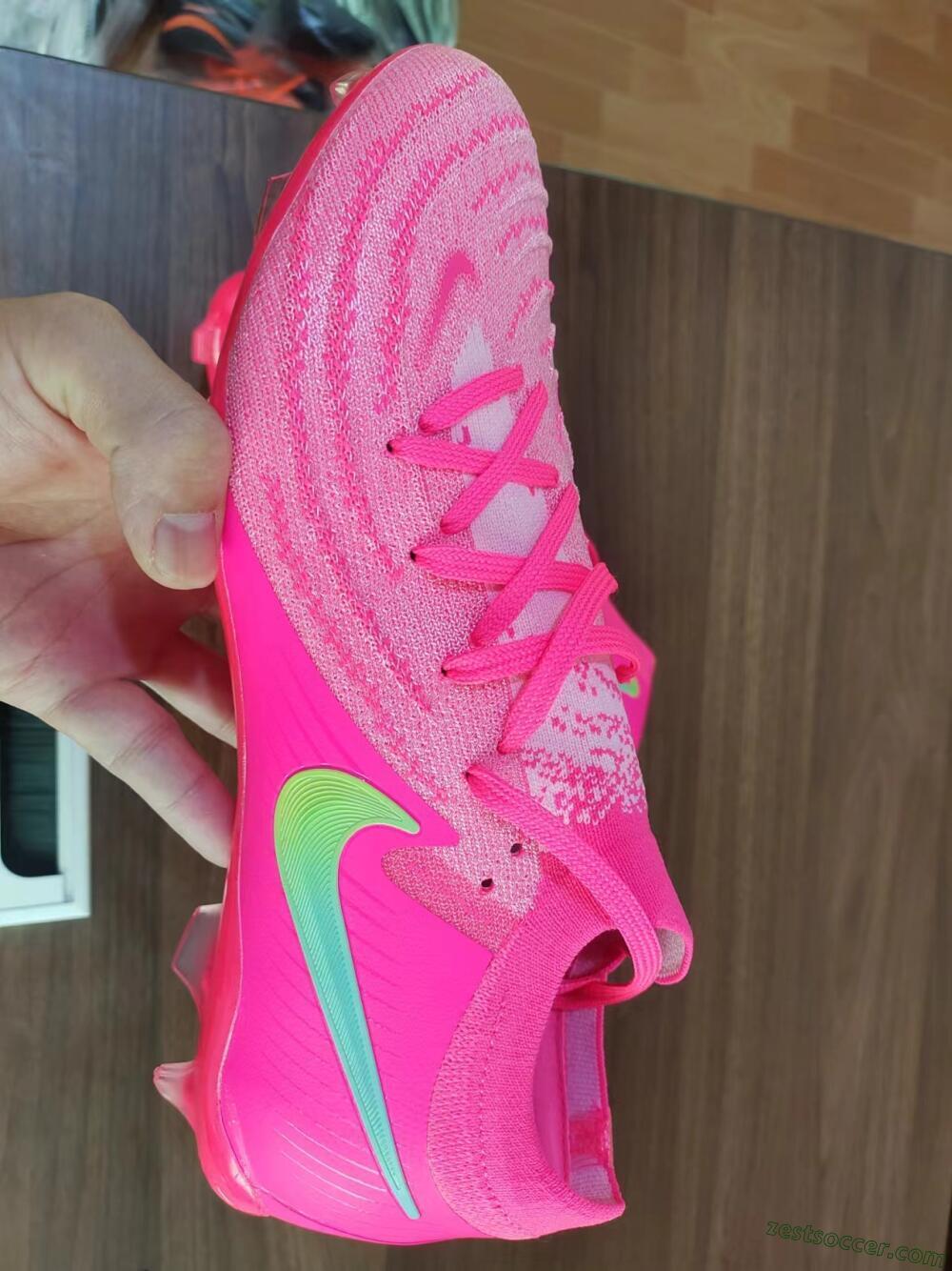 Nike Phantom Luna Elite FG Low-Tops Soccer Cleats - Pink/Yellow/Jade