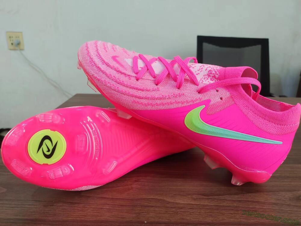 Nike Phantom Luna Elite FG Low-Tops Soccer Cleats - Pink/Yellow/Jade