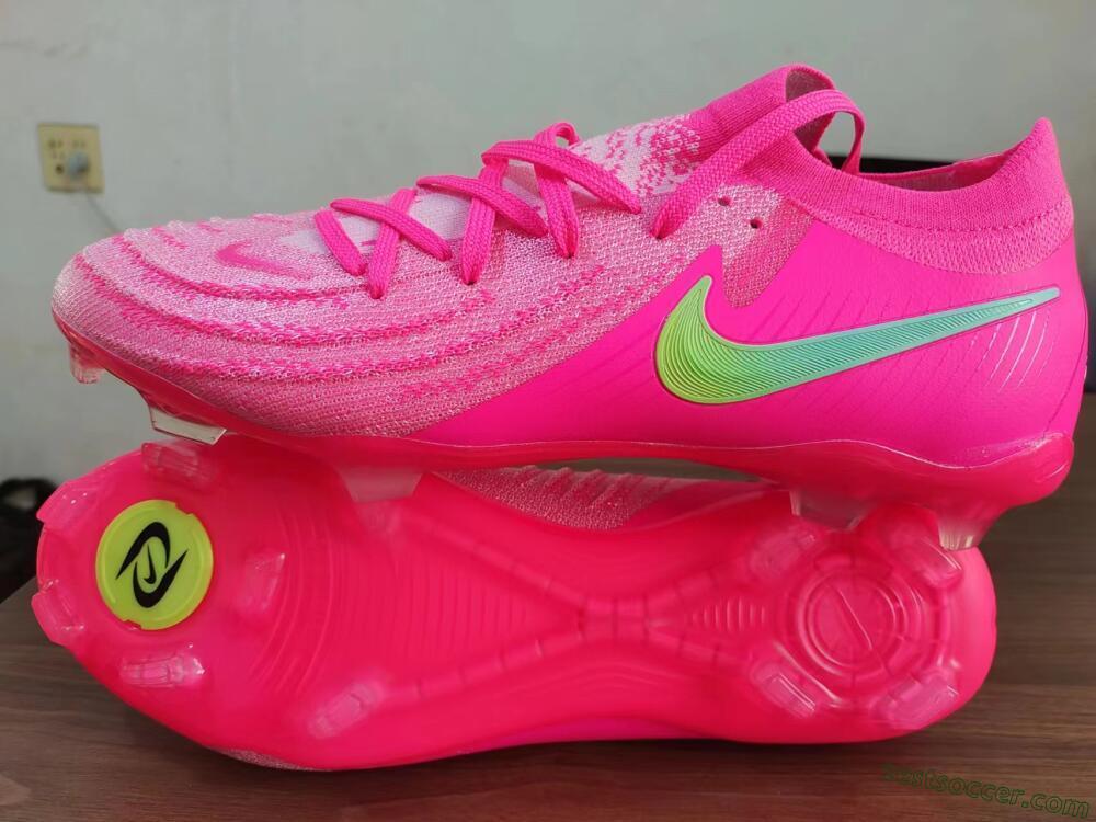 Nike Phantom Luna Elite FG Low-Tops Soccer Cleats - Pink/Yellow/Jade
