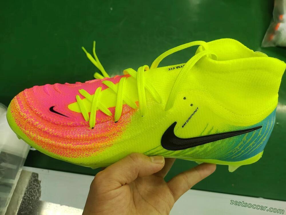 Nike Phantom Luna Elite NU FG High-Tops Soccer Cleats - Yellow/Orange/Black