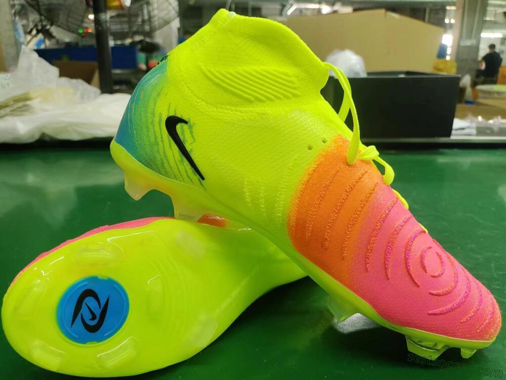 Nike Phantom Luna Elite NU FG High-Tops Soccer Cleats - Yellow/Orange/Black