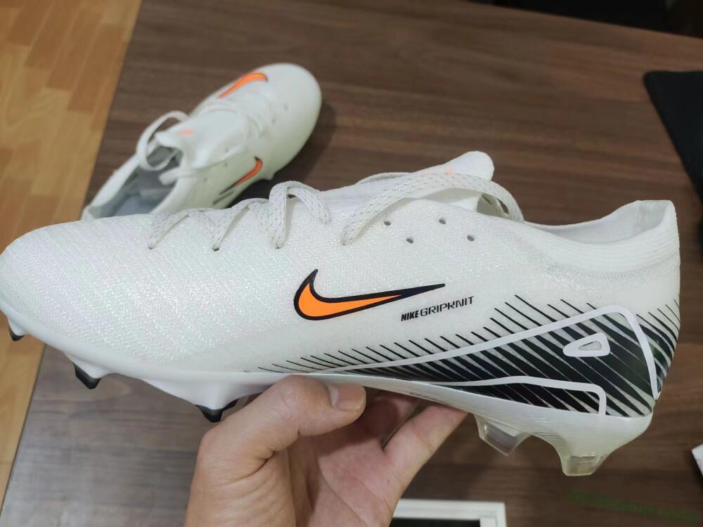 Nike Air Zoom Mercurial Vapor 16 Elite FG Low-Tops Soccer Cleats - White/Orange/Black