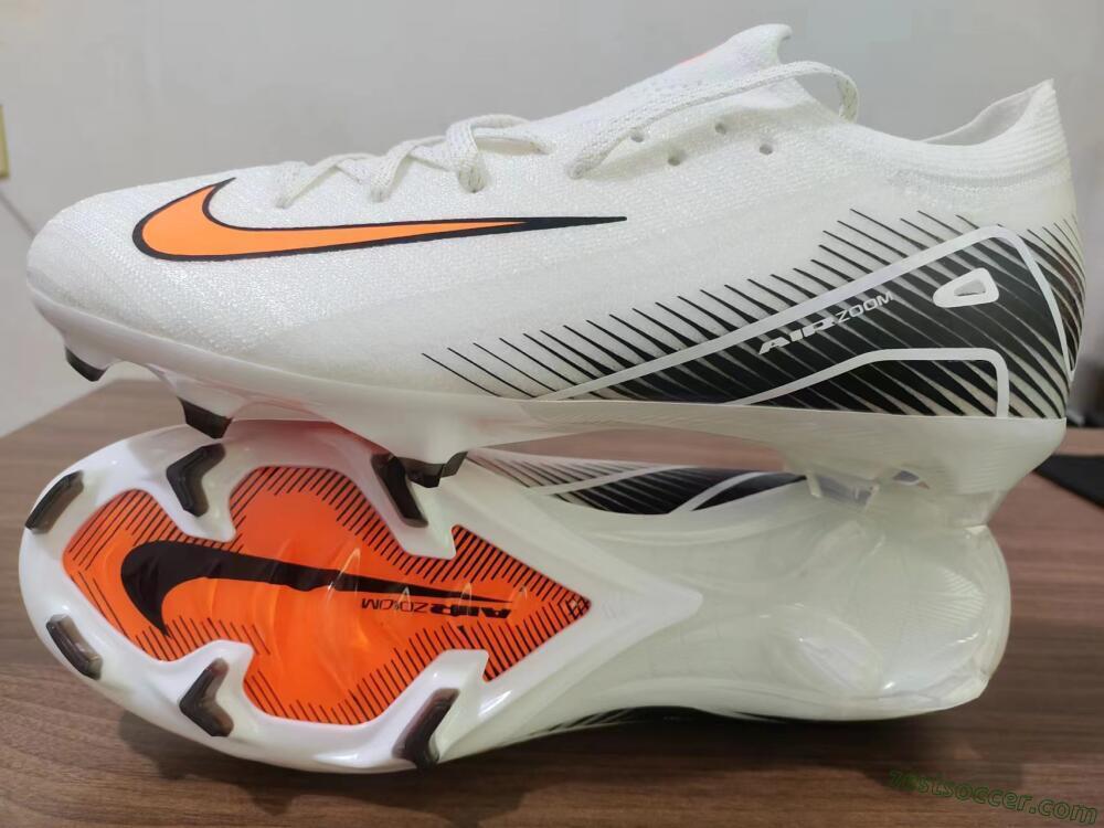 Nike Air Zoom Mercurial Vapor 16 Elite FG Low-Tops Soccer Cleats - White/Orange/Black