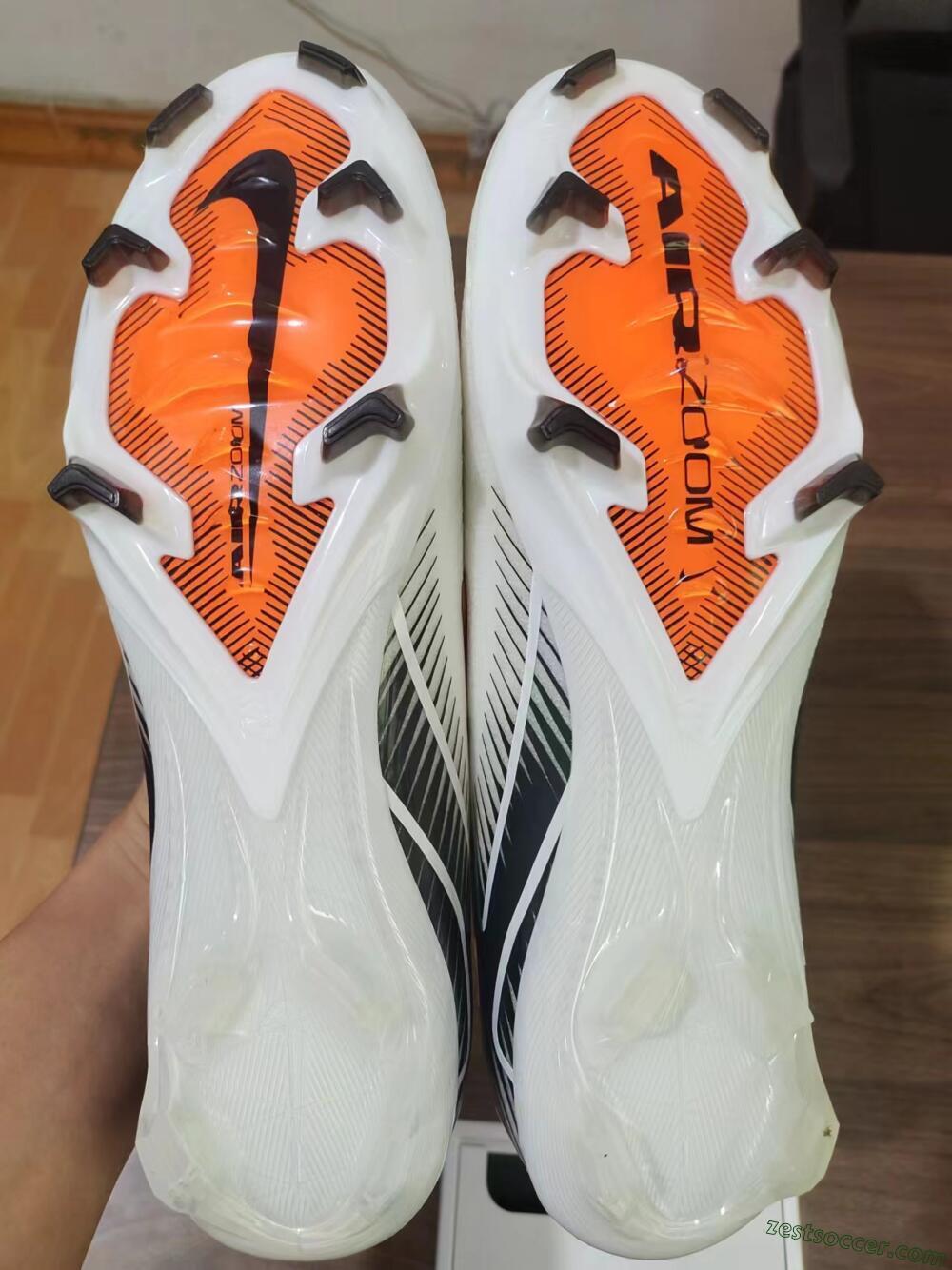 Nike Air Zoom Mercurial Vapor 16 Elite FG Low-Tops Soccer Cleats - White/Orange/Black