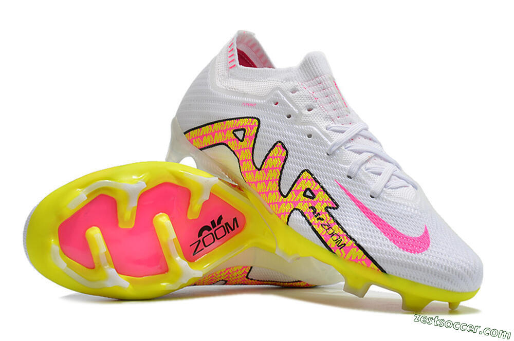 Nike Air Zoom Mercurial Vapor 15 Elite FG Low-Tops Soccer Cleats - White/Orange 1