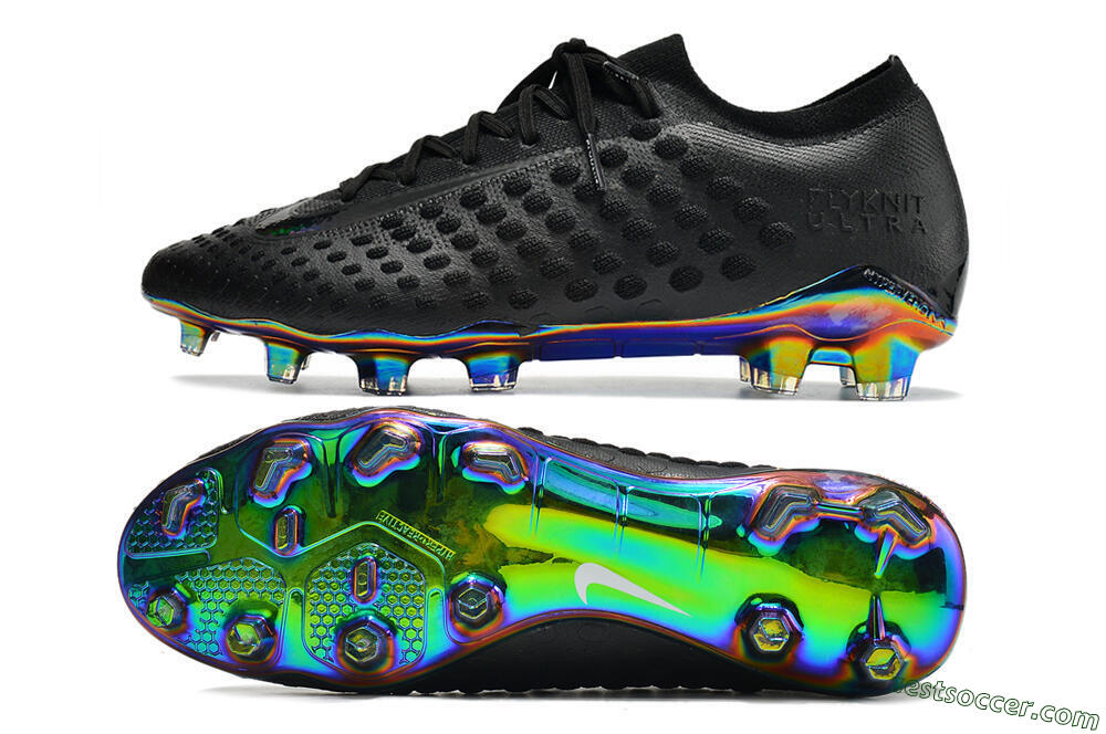 Nike Phantom Ultra Venom FG Low-Tops Soccer Cleats - Black/Black 1