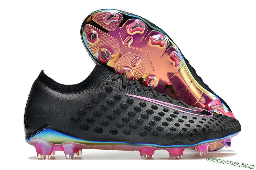 Nike Phantom Ultra Venom FG Low-Tops Soccer Cleats - Black/Pink 0