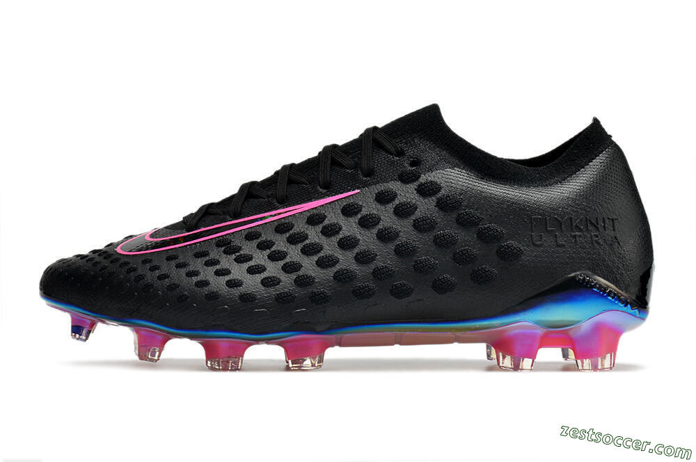 Nike Phantom Ultra Venom FG Low-Tops Soccer Cleats - Black/Pink 2