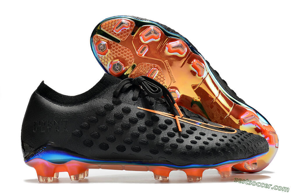 Nike Phantom Ultra Venom FG Low-Tops Soccer Cleats - Black/Orange 0