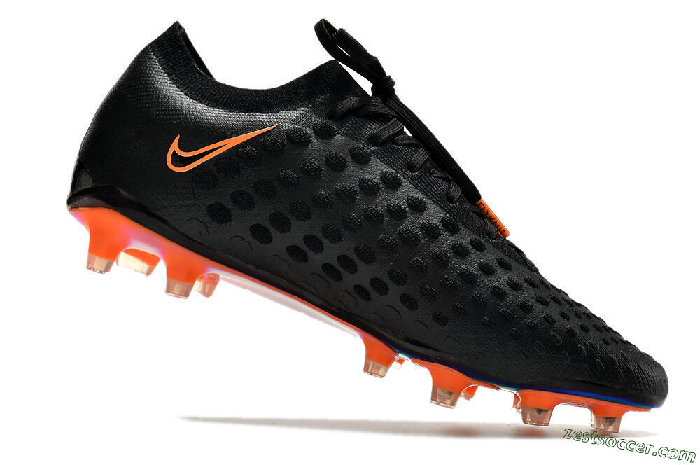 Nike Phantom Ultra Venom FG Low-Tops Soccer Cleats - Black/Orange 4