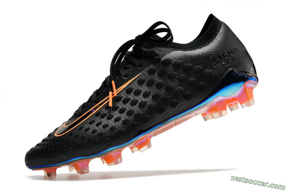 Nike Phantom Ultra Venom FG Low-Tops Soccer Cleats - Black/Orange 5