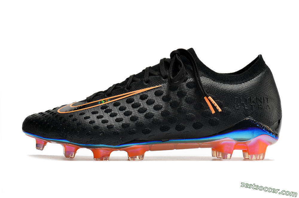 Nike Phantom Ultra Venom FG Low-Tops Soccer Cleats - Black/Orange 2