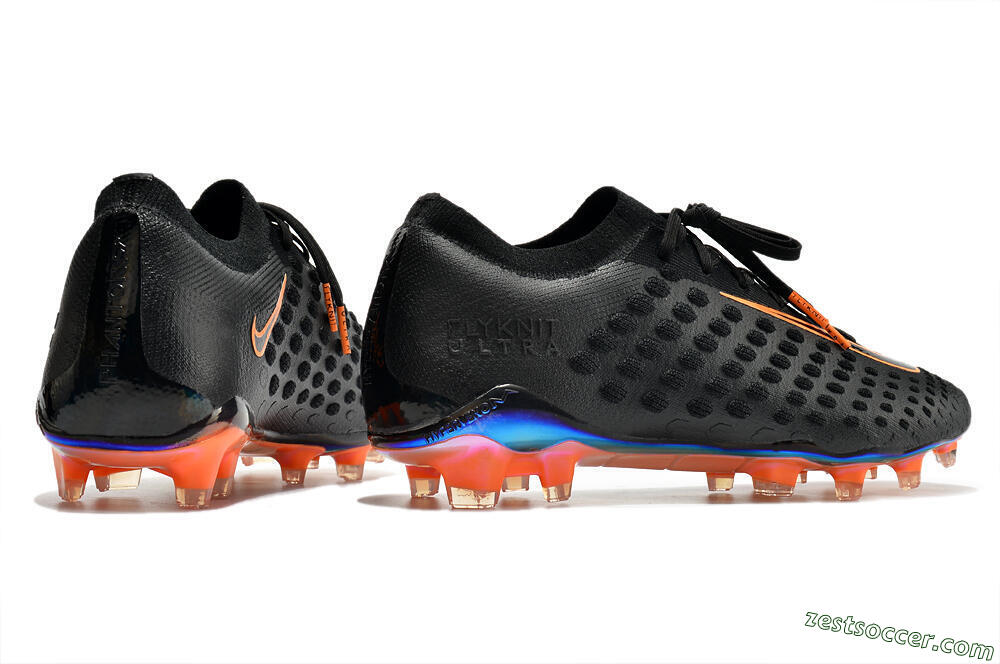 Nike Phantom Ultra Venom FG Low-Tops Soccer Cleats - Black/Orange 6