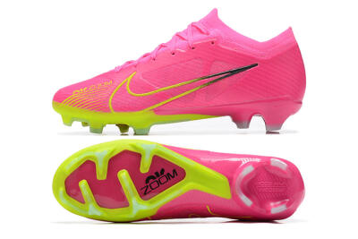 Nike Air Zoom Mercurial Vapor 15 Elite FG Low-Tops Soccer Cleats - Pink/Green