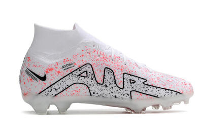 Nike Air Zoom Mercurial Superfly 9 Elite FG High-Tops Soccer Cleats - White/Pink/Black