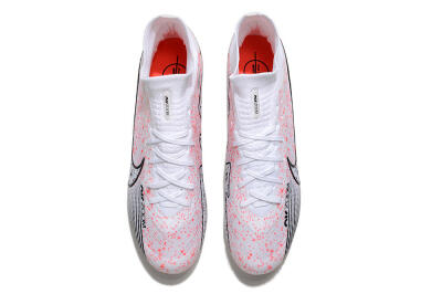 Nike Air Zoom Mercurial Superfly 9 Elite FG High-Tops Soccer Cleats - White/Pink/Black