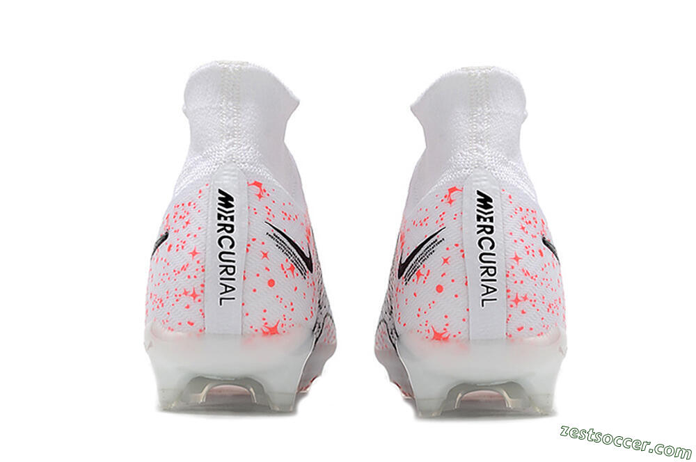 Nike Air Zoom Mercurial Superfly 9 Elite FG High-Tops Soccer Cleats - White/Pink/Black 6