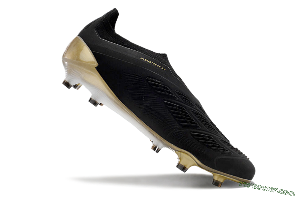 Adidas Predator Accuracy+ FG Low-Tops Soccer Cleats - Black/White/Gold 4