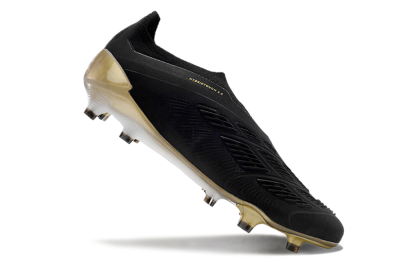 Adidas Predator Accuracy+ FG Low-Tops Soccer Cleats - Black/White/Gold