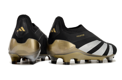 Adidas Predator Accuracy+ FG Low-Tops Soccer Cleats - Black/White/Gold
